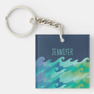 Personalized Beach Life  Keychain