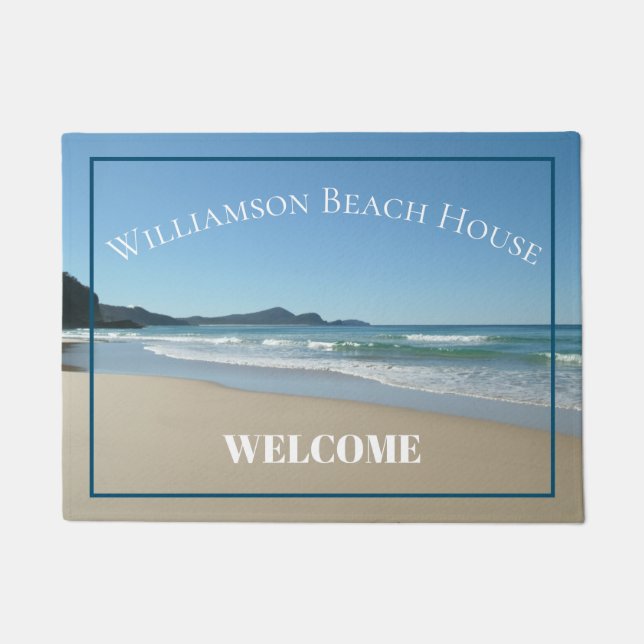 Personalized Beach Ocean Door Mat (Front)