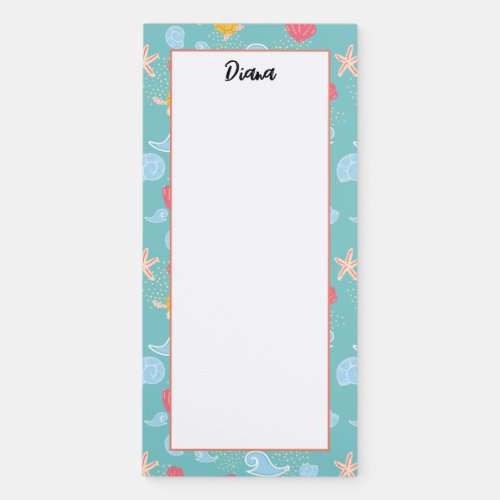 Personalized Beach Ocean Shore Magnetic Notepad