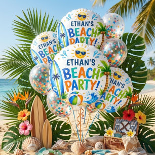 Personalized Beach Party Tropical Summer Party Balloon