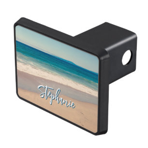 Personalized Beach Photo Ocean Blue Scenic Hitch Cover