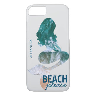 Personalized Beach Please Quote Mermaid Funny iPhone 8/7 Case
