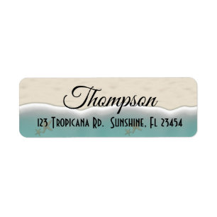 Personalized Beach Return Address Label