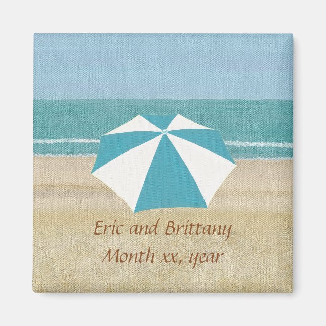 Personalized Beach Save the Date Magnets Weddings (Front)