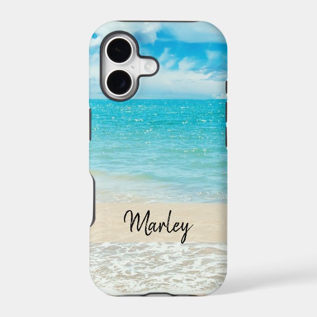 Personalized Beach Scene Case-Mate iPhone Case (Back)