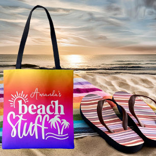 Personalized "Beach stuff"  Tote Bag