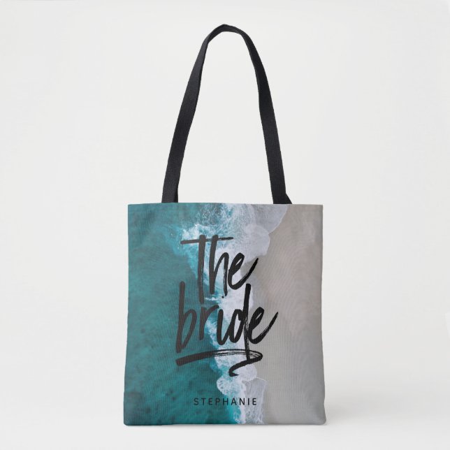 Personalized Beach The Bride Tote Bag (Front)