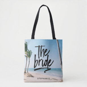 Personalized Beach The Bride Tote Bag