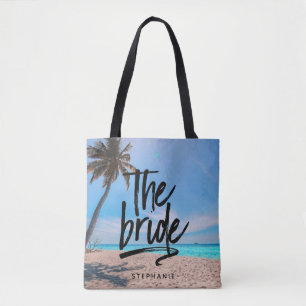 Personalized Beach The Bride Tote Bag