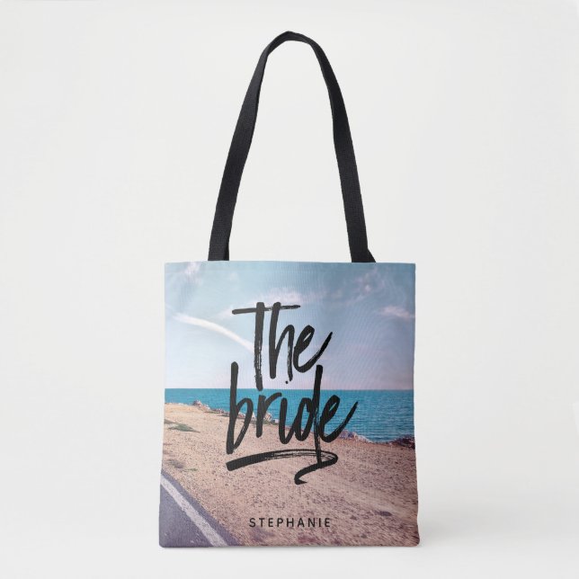 Personalized Beach The Bride Tote Bag (Front)