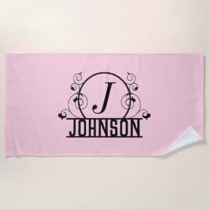 Personalized Beach Towel Custom Name Bath Towel