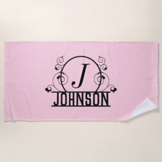 Personalized Beach Towel Custom Name Bath Towel
