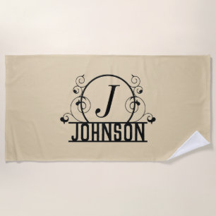 Personalized Beach Towel Custom Name Bath Towel