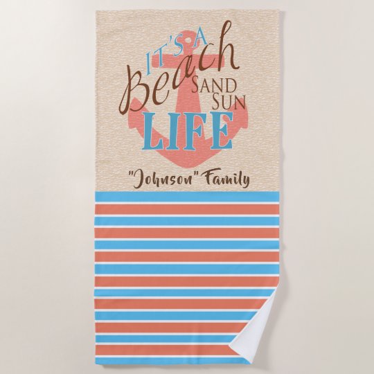 Personalized Beach Towels Family Vacation