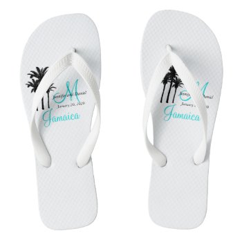 Personalized Beach Wedding Flip Flops by MonogramGalleryGifts at Zazzle