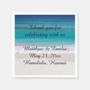 Personalized Beach Wedding Napkins