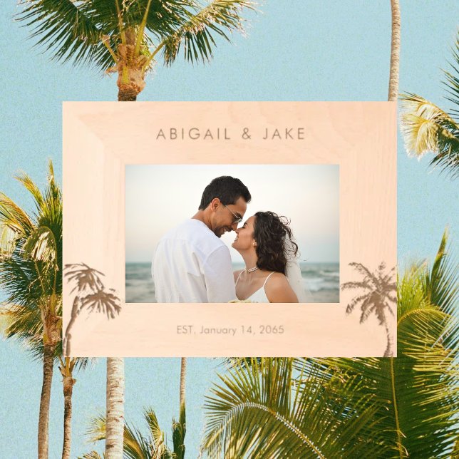 Personalized Beach Wedding Photo Engraved Frames (Creator Uploaded)