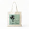 Personalized Beach Wedding Tote Bag Palm Trees
