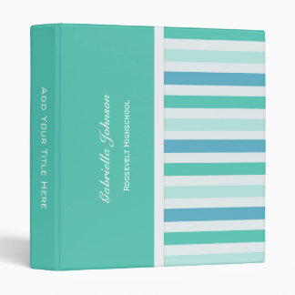 Personalized:  Beachy Striped Binder