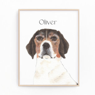 Personalized Beagle Art Photo Print
