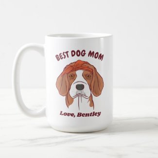 Personalized Beagle Best Dog Mom Custom Name