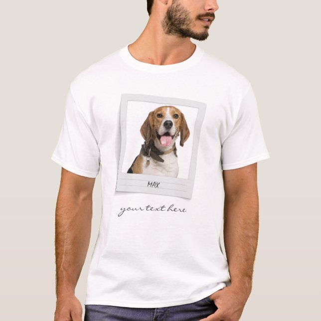 Personalized Beagle Birthday Photo Frame T-Shirt (Front)