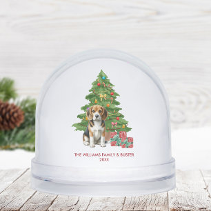Personalized Beagle Dog Christmas Snow Globe