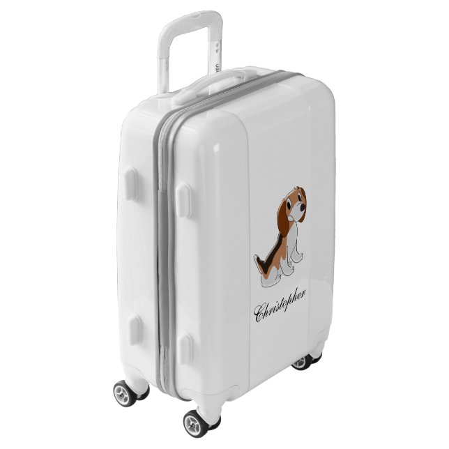 Personalized Beagle Dog Design Luggage (Rotated Left)