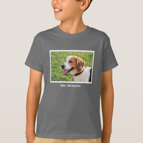 Personalized Beagle Dog Photo and Dog Name T_Shirt