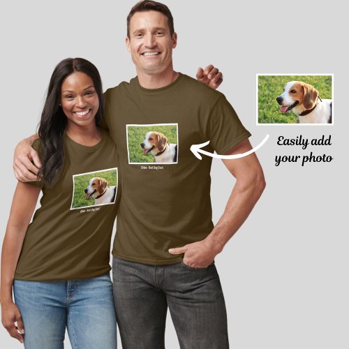 Personalized Beagle Dog Photo and Dog Name T_Shirt