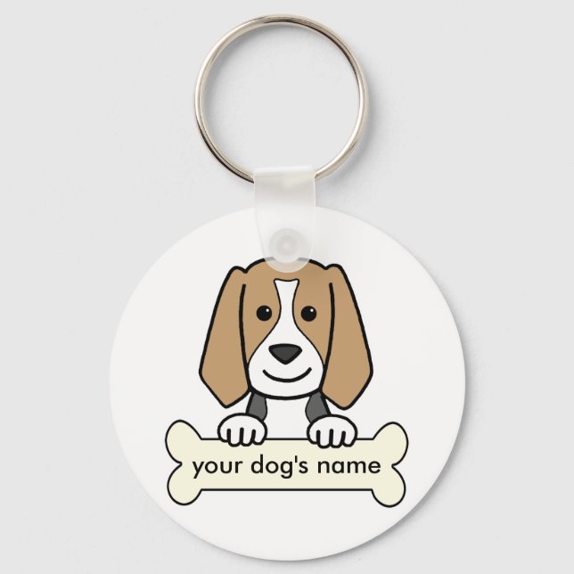 Personalized Beagle Keychain (Front)