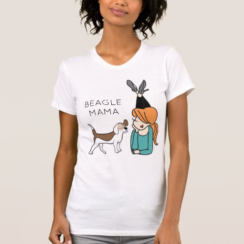 Personalized Beagle Mama T_Shirt