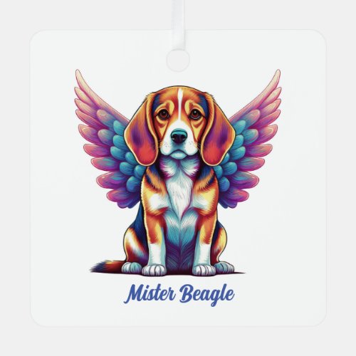 Personalized Beagle Memorial Acrylic Dog Ornament