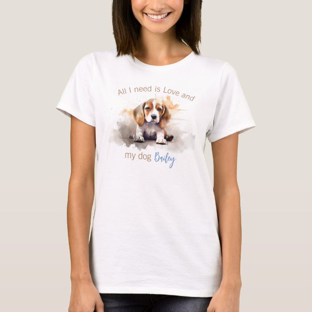 Personalized Beagle T-Shirt (Front)