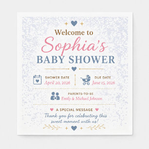Personalized Bear Baby Shower Napkins