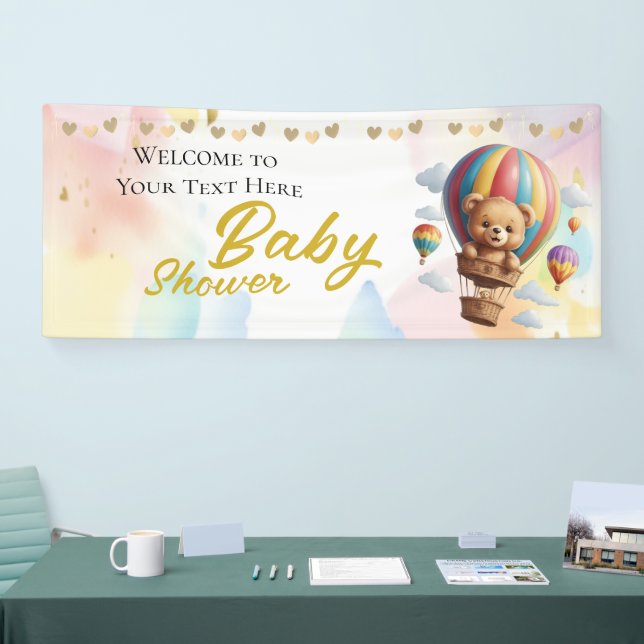 Personalized Bear Baby Shower Welcome Banner (Tradeshow)