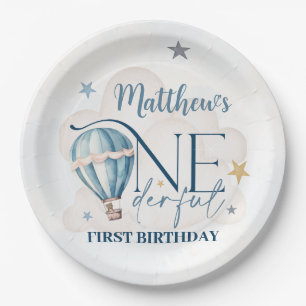 Personalized Bear in a Balloon Paper Plates