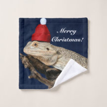 Personalized Bearded Dragon Lizard - Santa Hat