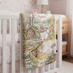 Personalized Beatrix Potter Peter and Friends Baby Blanket