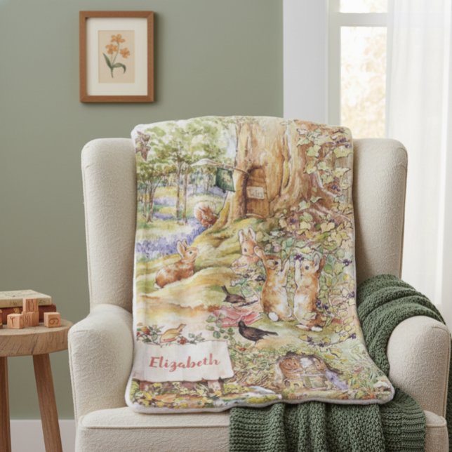 Personalized Beatrix Potter Peter and Friends Baby Blanket (Creator Uploaded)