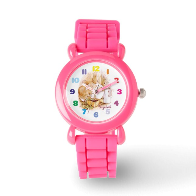 Personalized Beatrix Potter Rabbits Girls  Watch (Front)