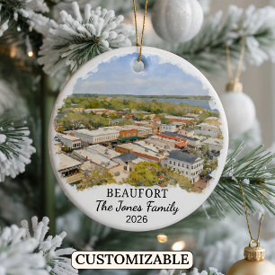 Personalized Beaufort Ornament, South Carolina Ceramic Ornament