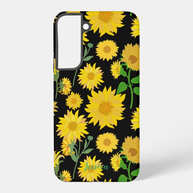 Personalized,Beautiful and Vibrant Sunflower Samsung Galaxy Case (Back)
