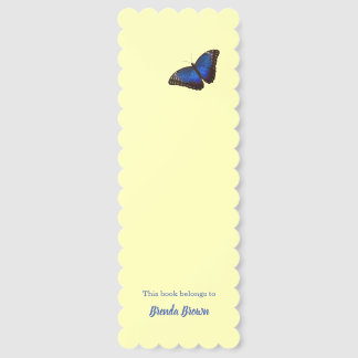 Personalized Beautiful Blue Morpho Butterfly Bookmarks