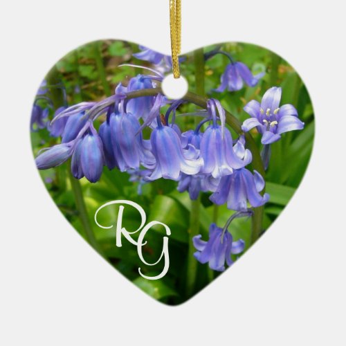 Personalized Beautiful Bluebell Ceramic Ornament