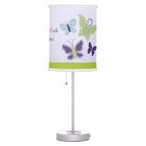 Personalized Beautiful Butterflies Nursery Lamp