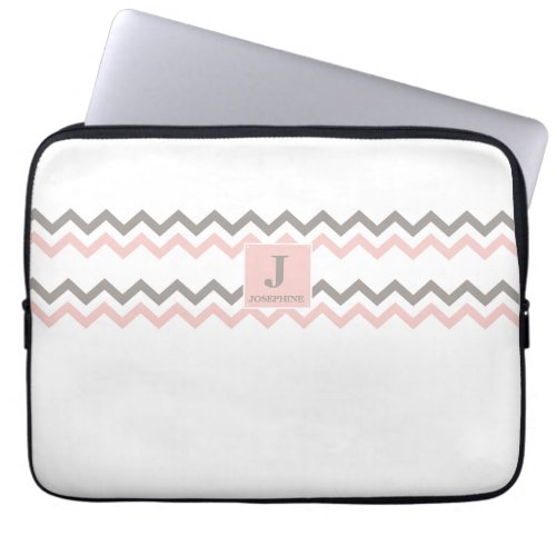 Personalized beautiful chevron design pattern laptop sleeve