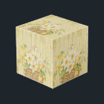 Personalized beautiful colorful daffodils cube<br><div class="desc">Personalized beautiful colorful daffodils are great gift for the newlyweds happiest day ever. Fill in your name and initial at the prompt to personalize and customize anyway you like.</div>