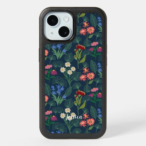 PersonalizedBeautiful Colorful WildFlowers iPhone 15 Case