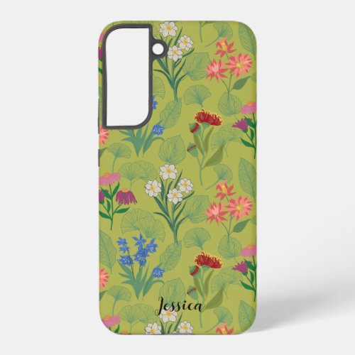 Personalized Beautiful Colorful WildFlowers Samsung Galaxy S22 Case